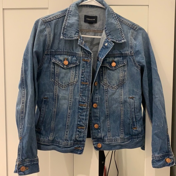 J crew/jeans medium wash denim jacket— size small - Picture 1 of 2